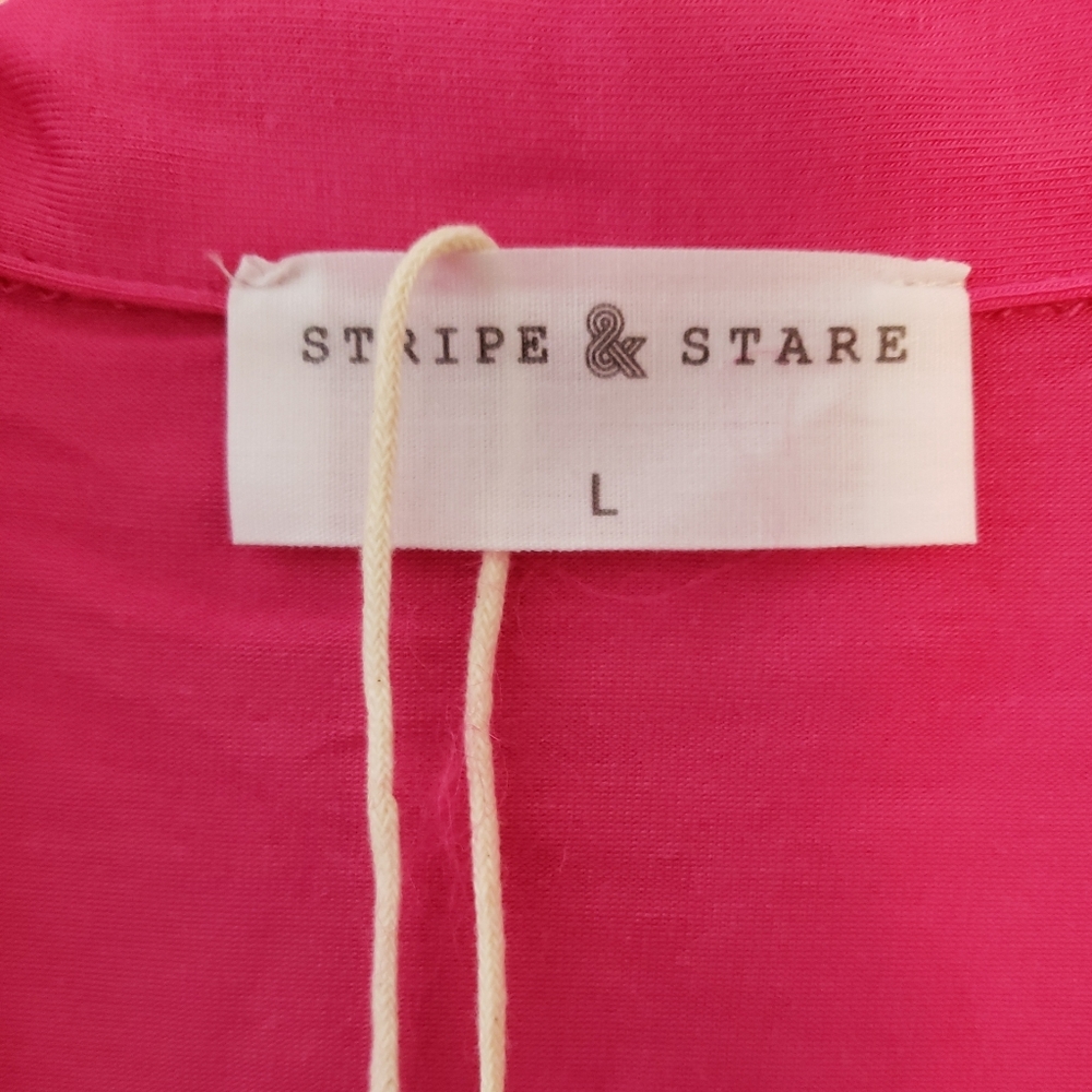 Stripe & Stare Women's 2 Piece Pink White Pajama Set Super Soft - Picture 11 of 11